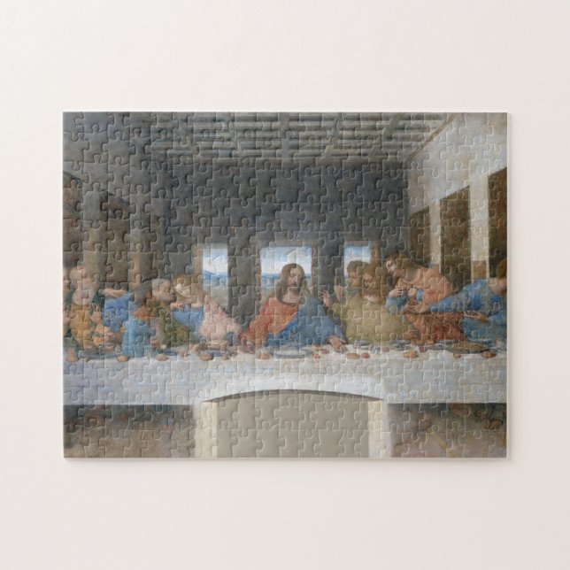 Das letzte Abendessen, Leonardo da Vinci, 1495-149 Puzzle (Horizontal)