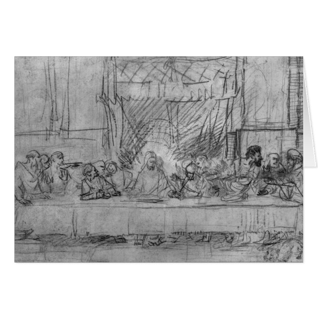 Das letzte Abendessen, nach Fresko durch LEONARDO (Vorderseite (Horizontal))