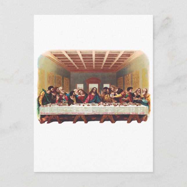 Das letzte Abendessen Postkarte (Vorderseite)