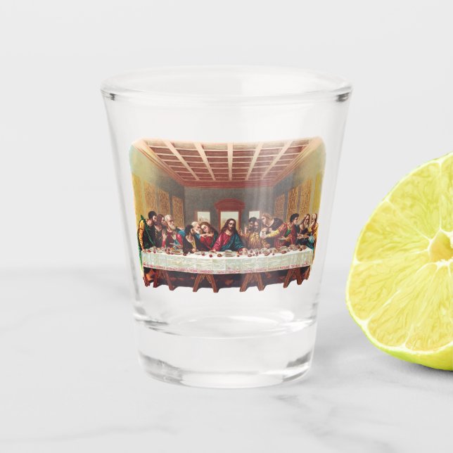 Das letzte Abendessen Schnapsglas (Vorderseite)