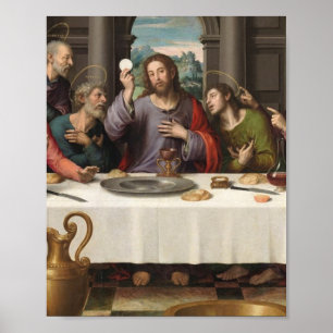 Das letzte Abendessen Vicente Juan Masip Poster
