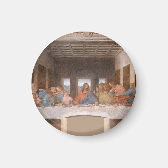 Das letzte Abendessen von Leonardo Da Vinci Magnet (Vorne)