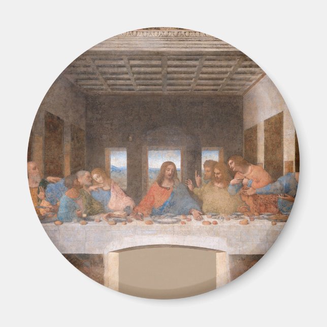 Das letzte Abendessen von Leonardo Da Vinci Magnet (Vorne)