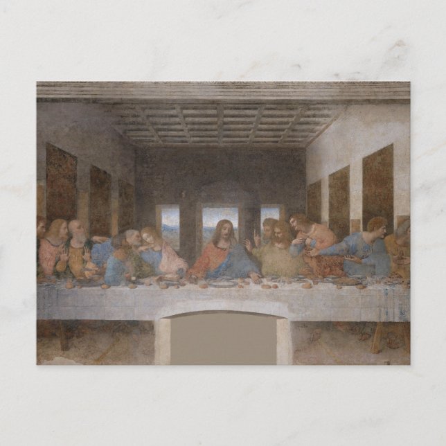 Das letzte Abendessen von Leonardo da Vinci Postkarte (Vorderseite)