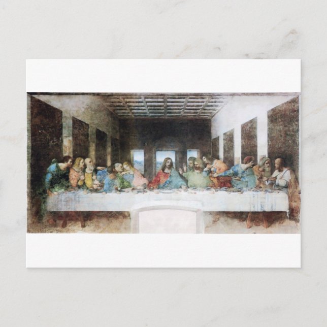 Das letzte Abendessen von Leonardo Da Vinci Postkarte (Vorderseite)
