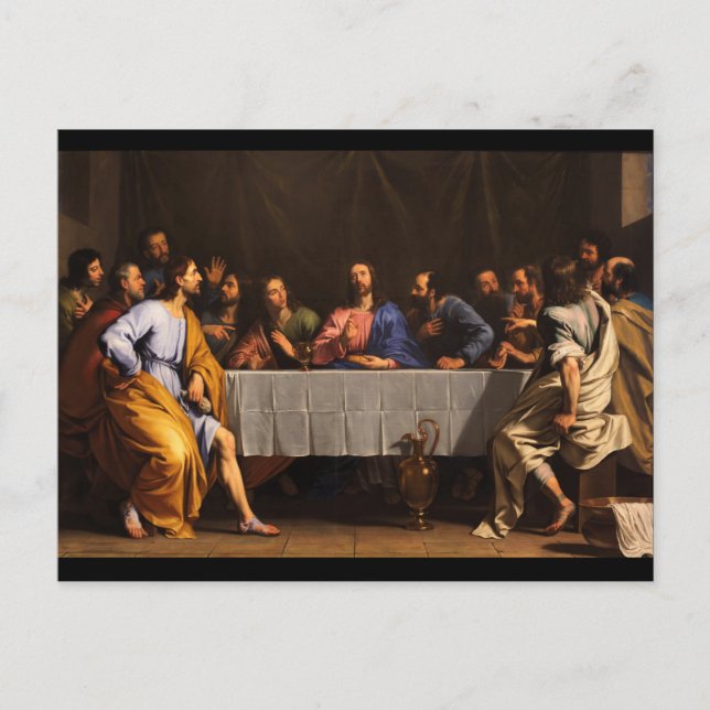 Das letzte Abendessen von Philippe de Champaigne ( Postkarte (Vorderseite)