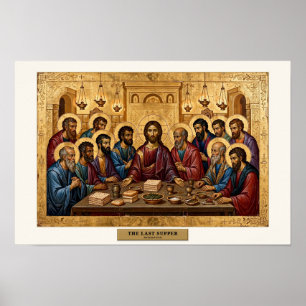 Das letzte Abendmahl — byzantinisches Ikon Poster