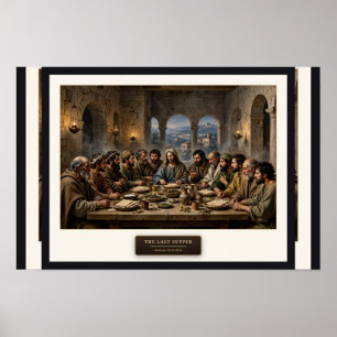 Das letzte Abendmahl — Da Vinci Stil Poster