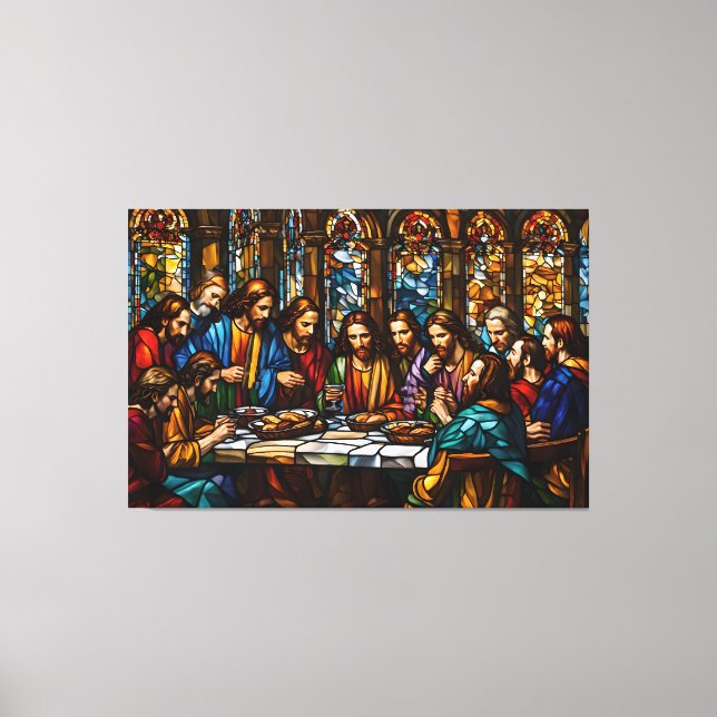 Das letzte Abendmahl: Ein Meisterwerk des Glaubens Leinwanddruck (Vorderseite)