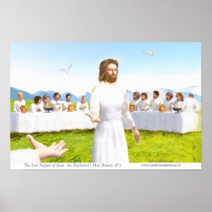 Das letzte Abendmahl Jesu - Eucharistie Poster
