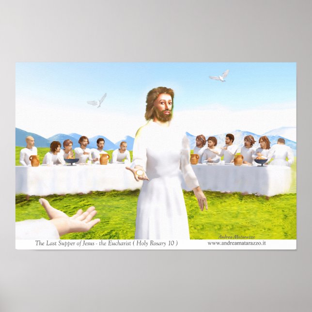 Das letzte Abendmahl Jesu - Eucharistie Poster (Vorne)