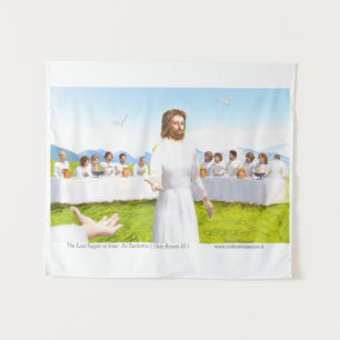 Das letzte Abendmahl Jesu - Eucharistie Wandteppich