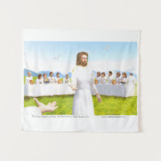 Das letzte Abendmahl Jesu - Eucharistie Wandteppich