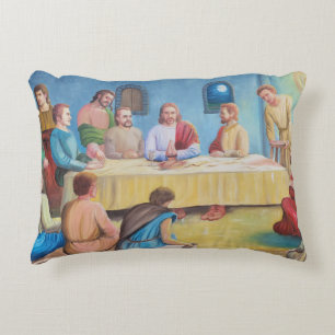 Das letzte Abendmahl: Jesus und die Jünger Dekokissen