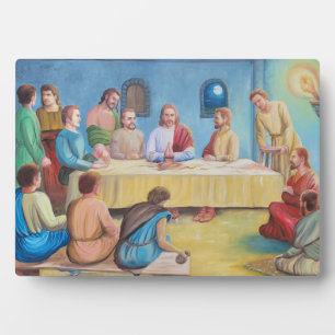 Das letzte Abendmahl: Jesus und die Jünger Fotoplatte