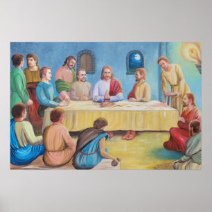 Das letzte Abendmahl: Jesus und die Jünger Poster