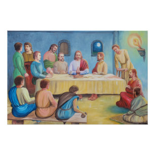 Das letzte Abendmahl: Jesus und die Jünger Poster