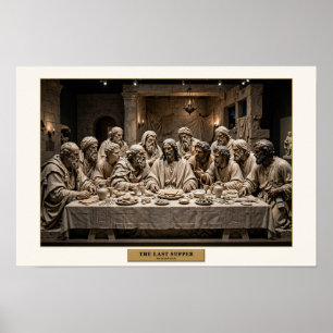 Das letzte Abendmahl — Renaissance-Marmor Poster