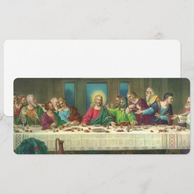 Das letzte Abendmahl stammt ursprünglich von Leona Einladung (Vorne/Hinten)