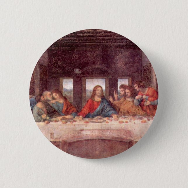 Das letzte Abendmahl von Leonardo da Vinci, Renais Button (Vorderseite)