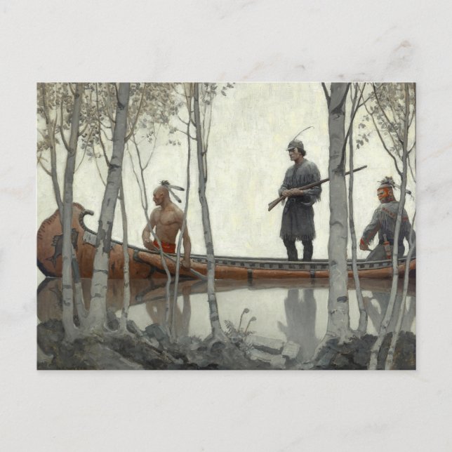 Das Letzte der Mohikaner von N. C. Wyeth Postkarte (Vorderseite)