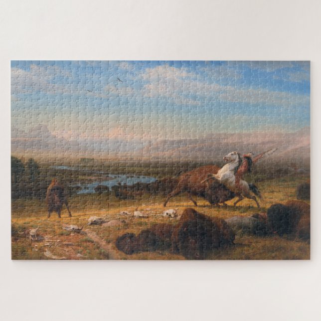 Das Letzte des Buffalo, Albert Bierstadt Puzzle (Horizontal)