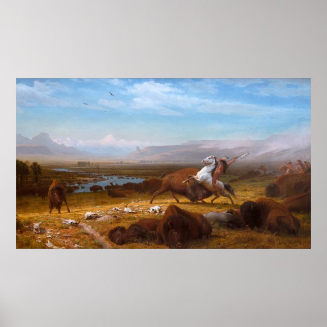 Das Letzte des Buffalo von Albert Bierstadt Poster (Vorne)