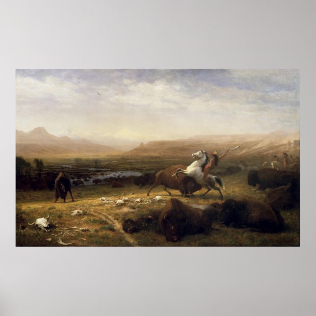 Das Letzte des Buffalo von Albert Bierstadt Poster (Vorne)