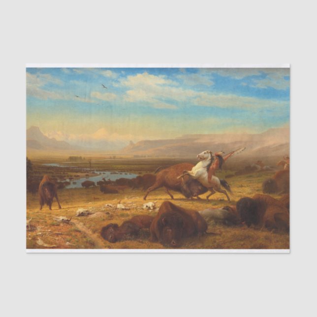 Das Letzte des Buffalo von Albert Bierstadt Seidenpapier (Vorderseite)