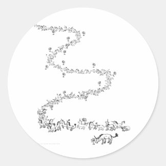 "Das letzte Einhorn" Runder Aufkleber