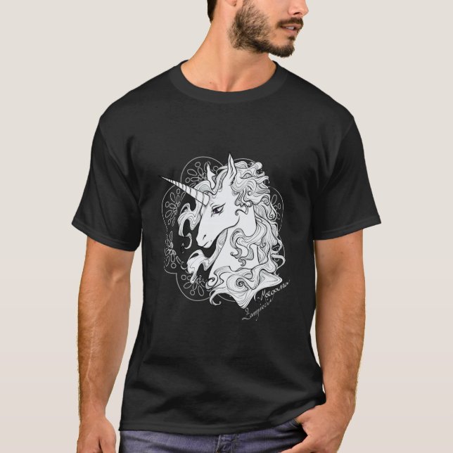 Das letzte Einhorn Überdimensionale Freunde T-Shirt (Vorderseite)