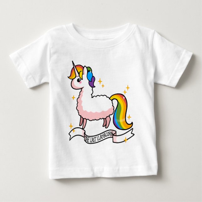 Das letzte Llamacorn Baby T-shirt (Vorderseite)