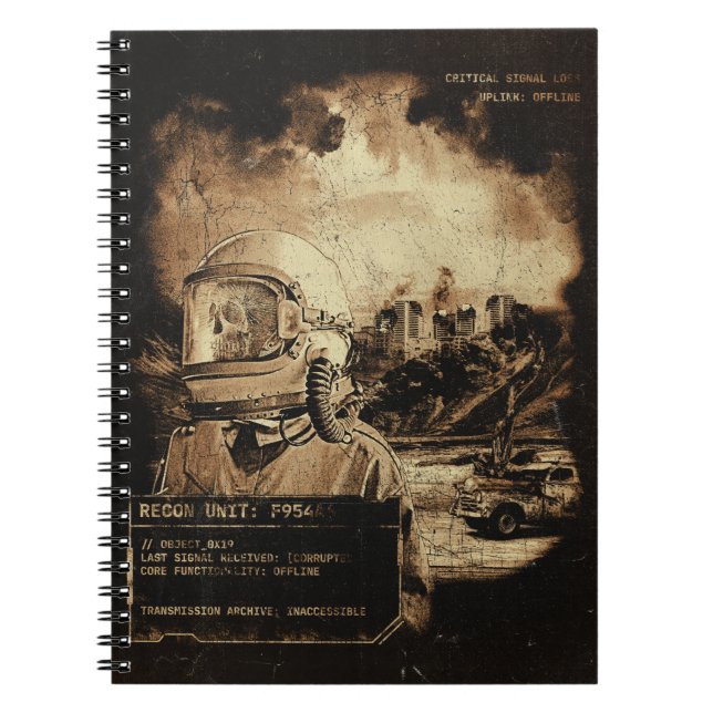 Das letzte Signal - Techno-Dystopian Streetwear Notizblock (Vorderseite)