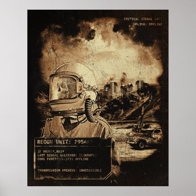 Das letzte Signal - Techno-Dystopian Streetwear Poster (Vorne)