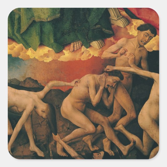 Das Letzte Urteil, Details des Eingangs Quadratischer Aufkleber (Vorderseite)