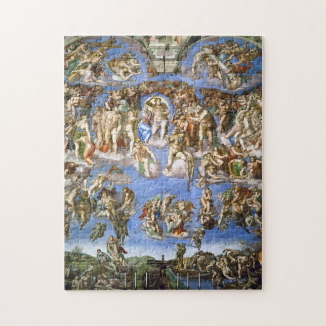 Das letzte Urteil Fresco von Michelangelo Puzzle (Vertikal)