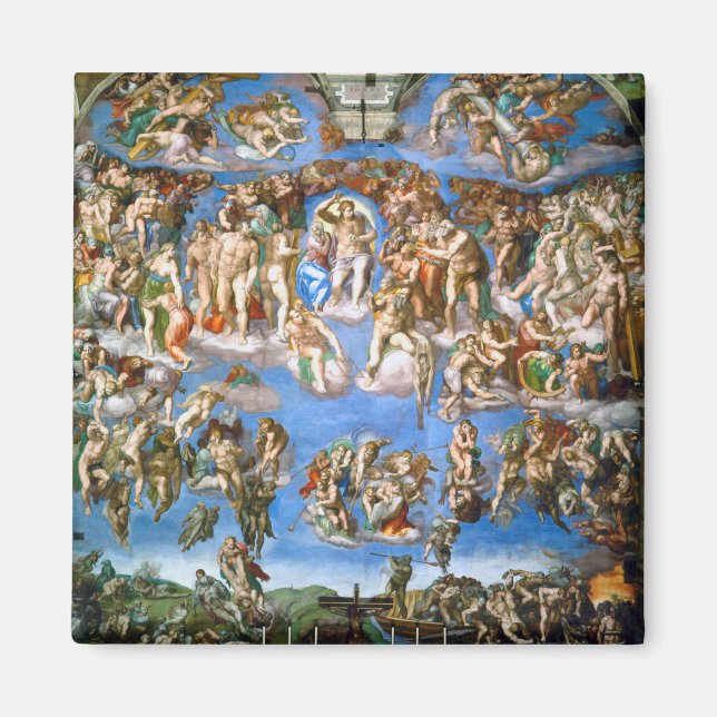 Das letzte Urteil, Michelangelo, 1536-1541 Magnet (Vorne)