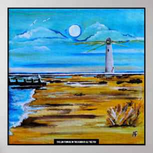 Das Leuchtturm am Strand Gemälde von Alfred Fox Poster
