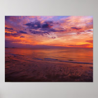 Das Leuchtturm bei Sonnenaufgang Poster
