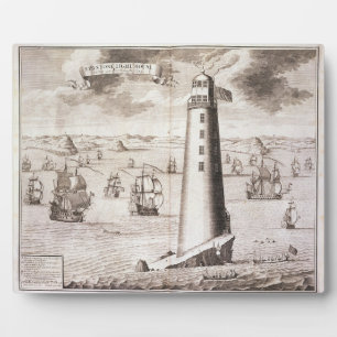Das Leuchtturm Eddystone, mit Gravur von Hendrick  Fotoplatte
