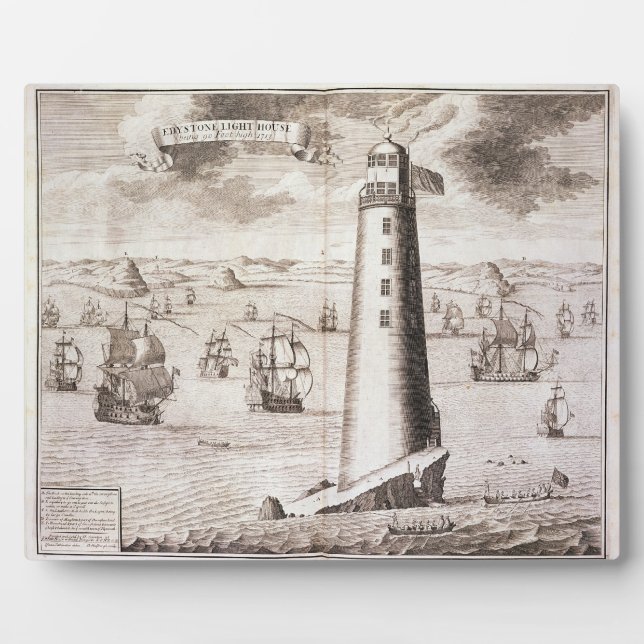 Das Leuchtturm Eddystone, mit Gravur von Hendrick  Fotoplatte (Vorderseite)