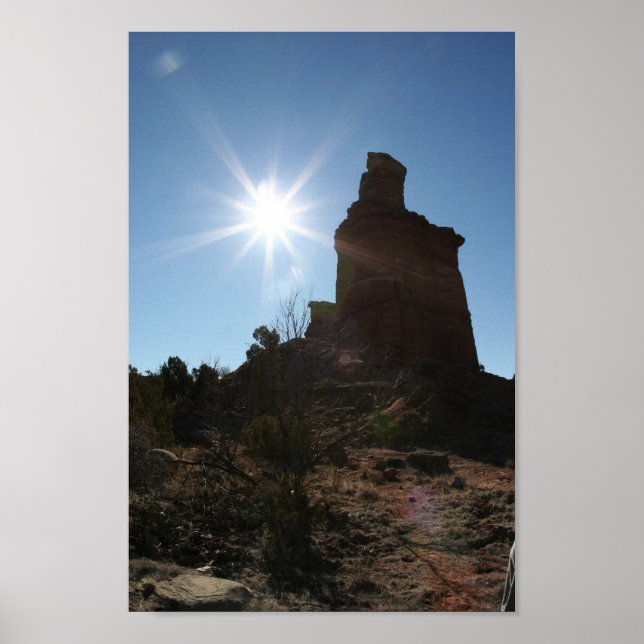 Das Leuchtturm Rock Formation in Palo Dura Canyon Poster (Vorne)