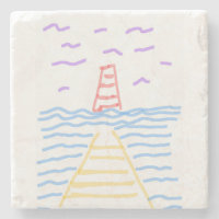 Das Leuchtturm und der Untersetzer Pier Stone