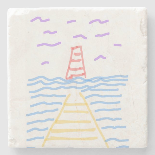 Das Leuchtturm und der Untersetzer Pier Stone (Vorderseite)