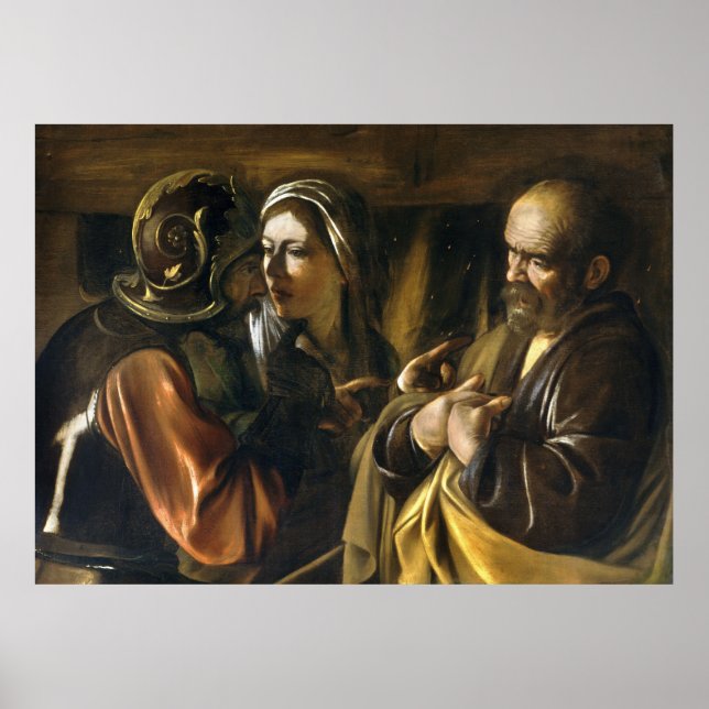 Das Leugnen des Heiligen Peter - Caravaggio Poster (Vorne)