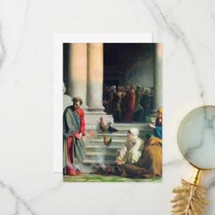 Das Leugnen von Peter durch Carl Bloch Dankeskarte