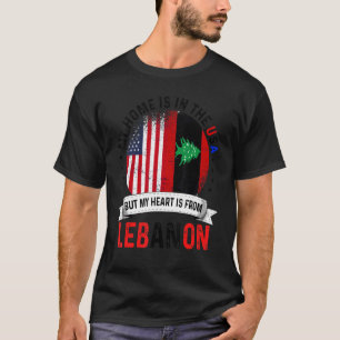 Das libanesische amerikanische Patriot Herz kommt  T-Shirt