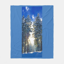 Das Licht auf der Schneeflotterdecke Fleecedecke