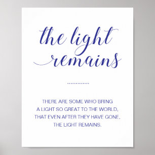 Das Licht bleibt die Blaue Gedenkfeier der Marine Poster