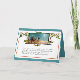 Das Licht, das von Bethlehems Stern leuchtet Feiertagskarte